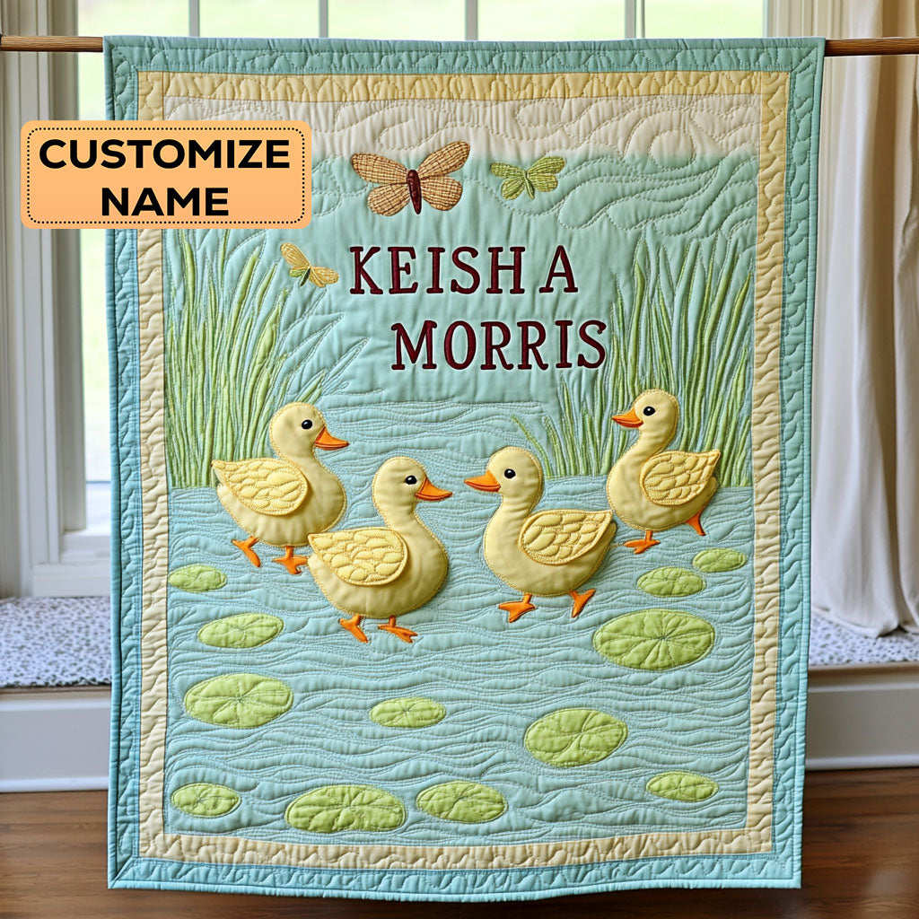 Ducky Dreams CP2407008CL Personalized Baby Quilt