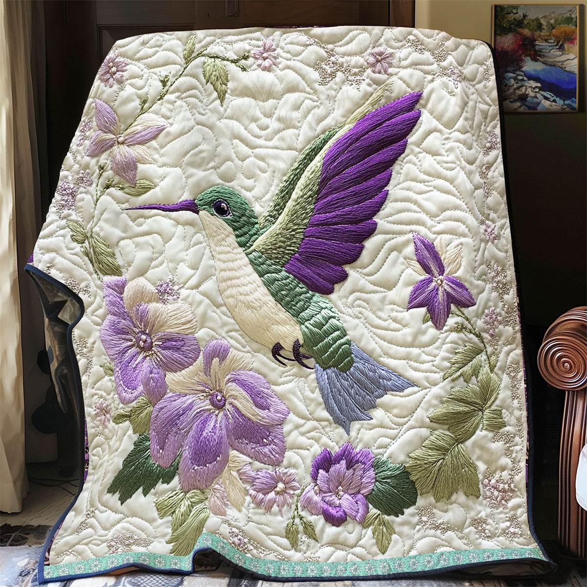 Vibrant Hummingbird Blossom WX2512057CL Quilt