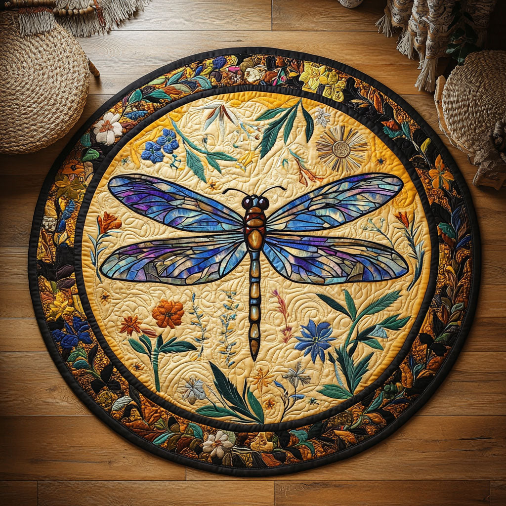 Summer Garden Wings WY0107020CL Quilted Round Mat