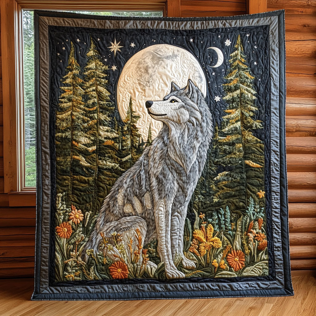 Forest Moon Wolf CW2209064CL Quilt