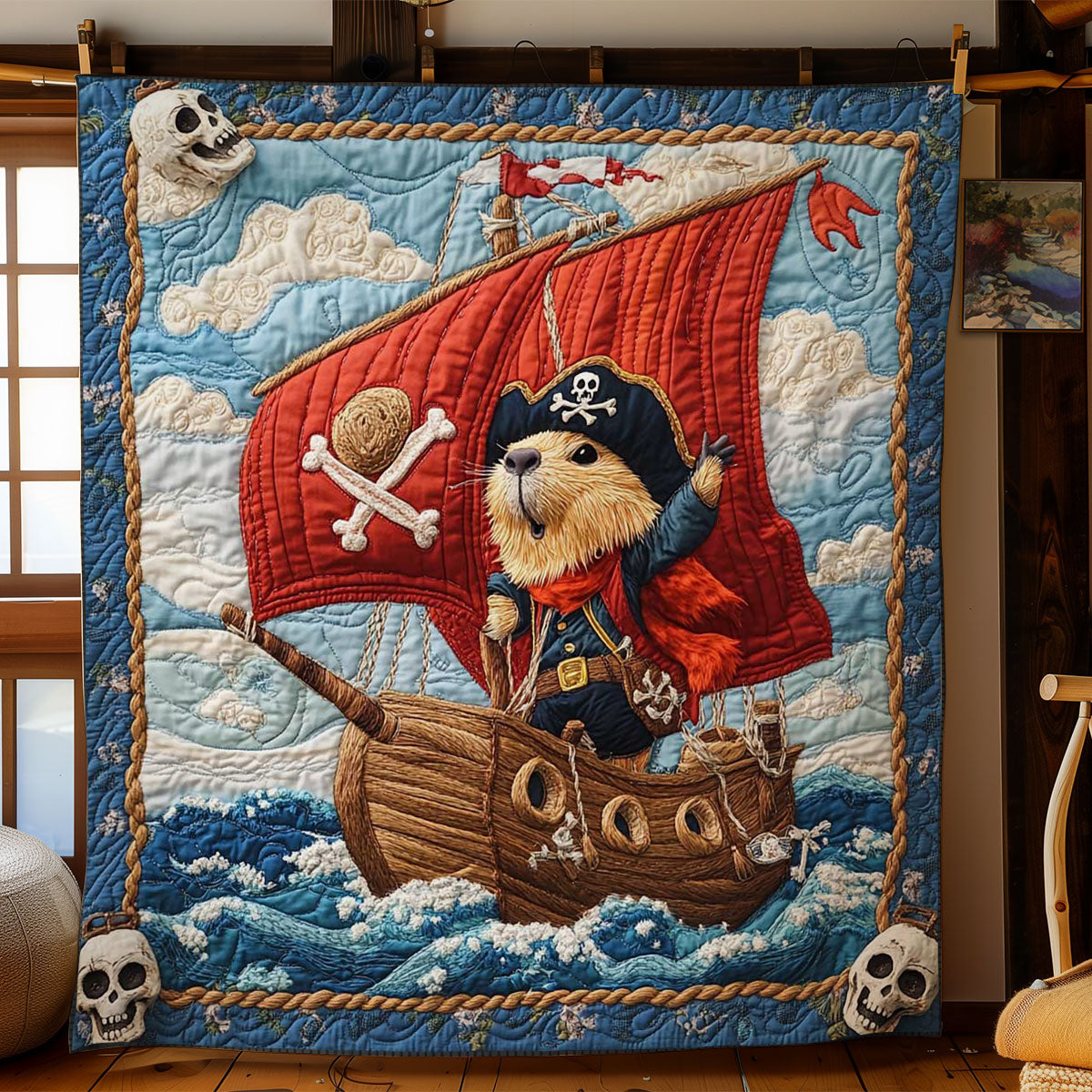Capybara On Deck WN1205005CL Quilt