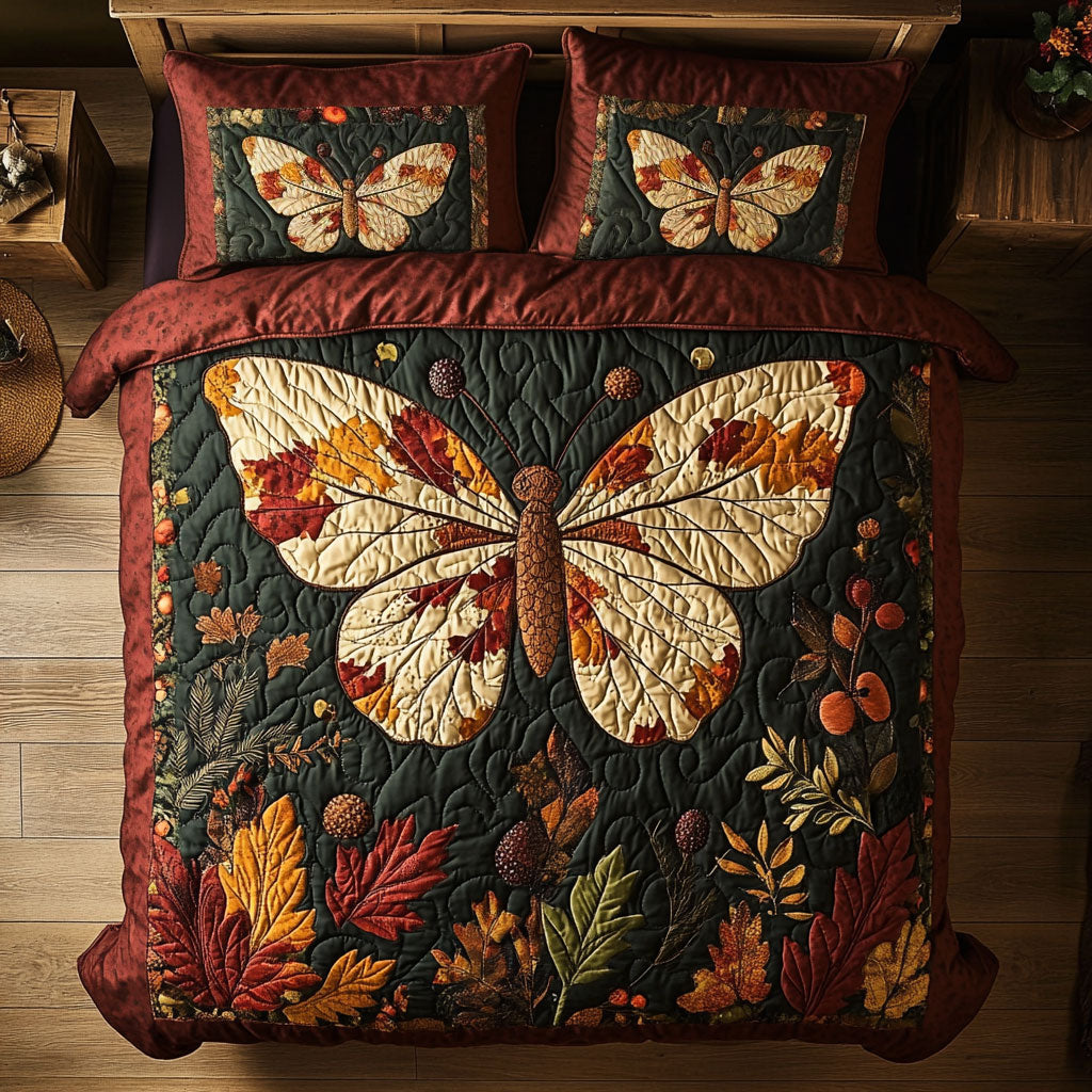 Fall Forest Butterfly WY0408009CL Duvet Cover Set