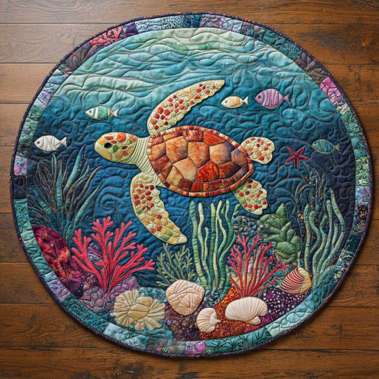 The Brilliant Seabed CQ2205002CL Quilted Round Mat