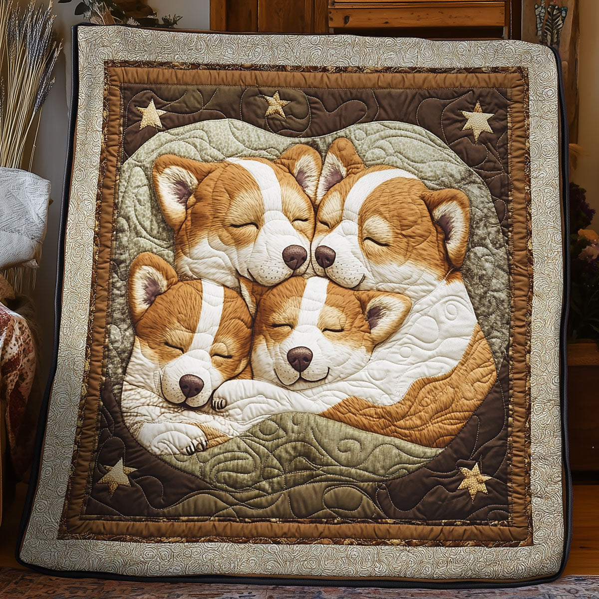 Lovely Corgi WX3105034CL Quilt