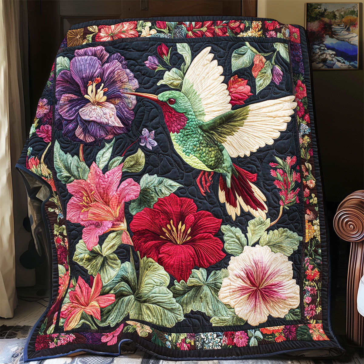 Midnight Bloom WY1103044CL Quilt