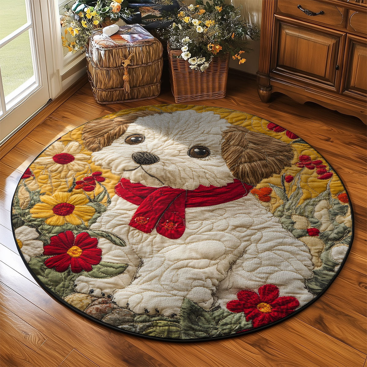 Little Puppy WJ2103069CL Quilted Round Mat