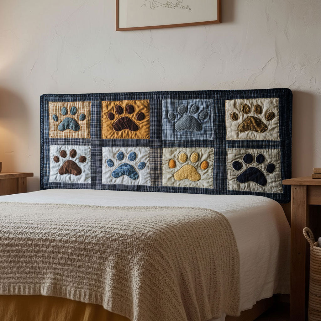 Country Dog Paw WN2012016CL Quilted Headboard Slipcover