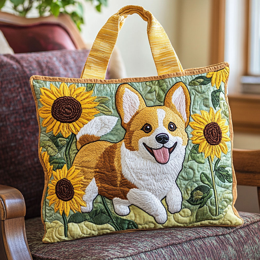 Corgi Garden CW3009005CL Quilted Tote Bag
