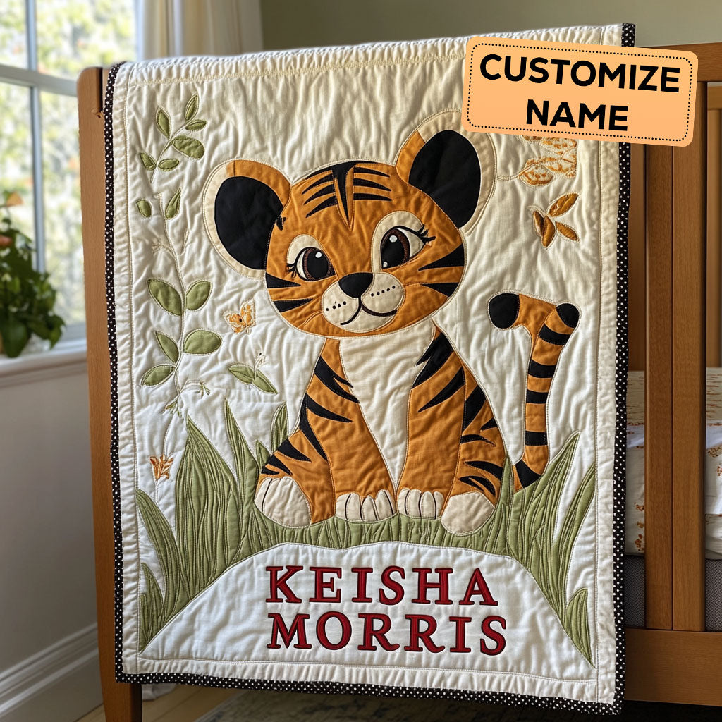 Tiny Cub CP2607033CL Personalized Baby Quilt