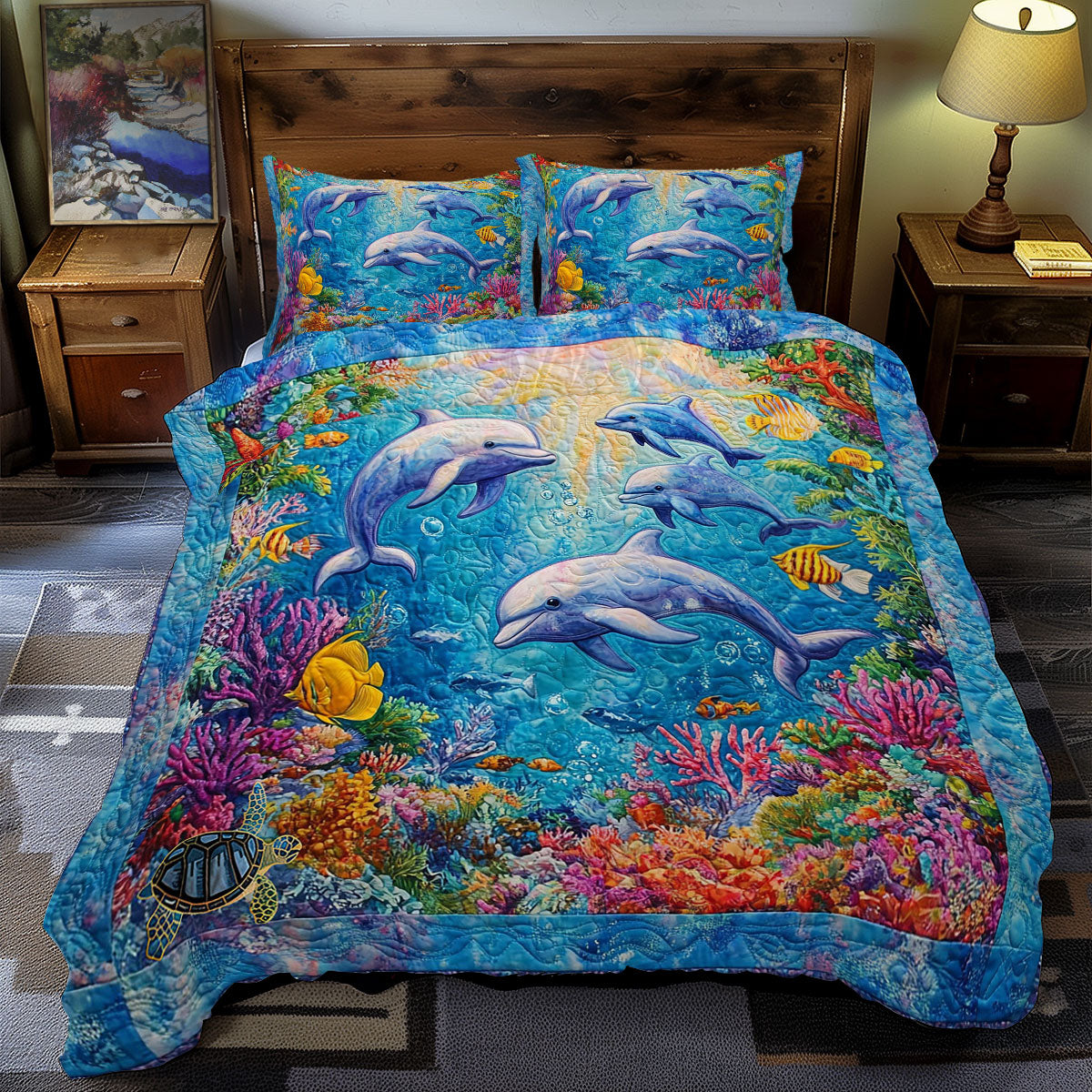 Dolphin Family WY2711070CL Duvet Cover Set