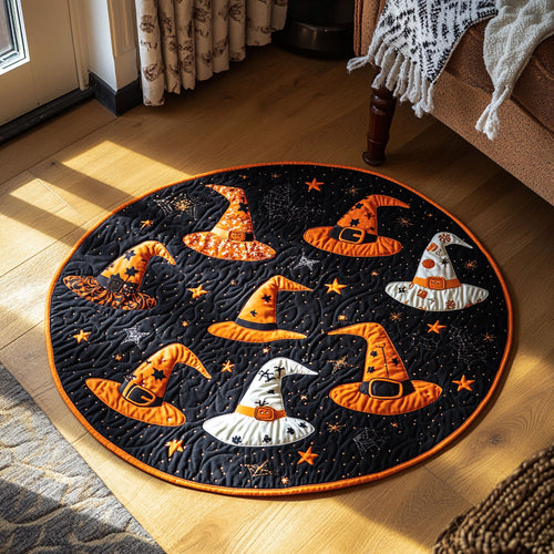 Halloween Hats WY1808088CL Quilted Round Mat
