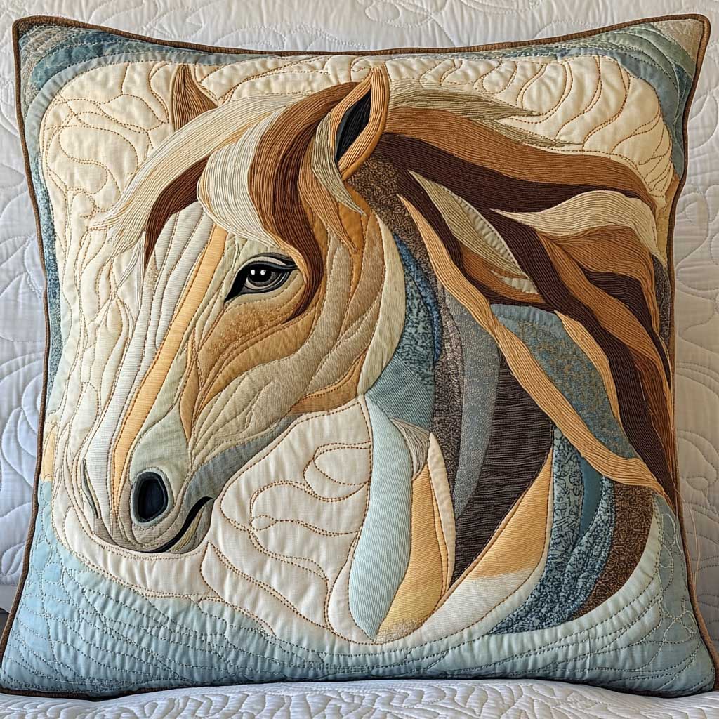 Horse Art CQ1904015CL Quilt Pillow Case