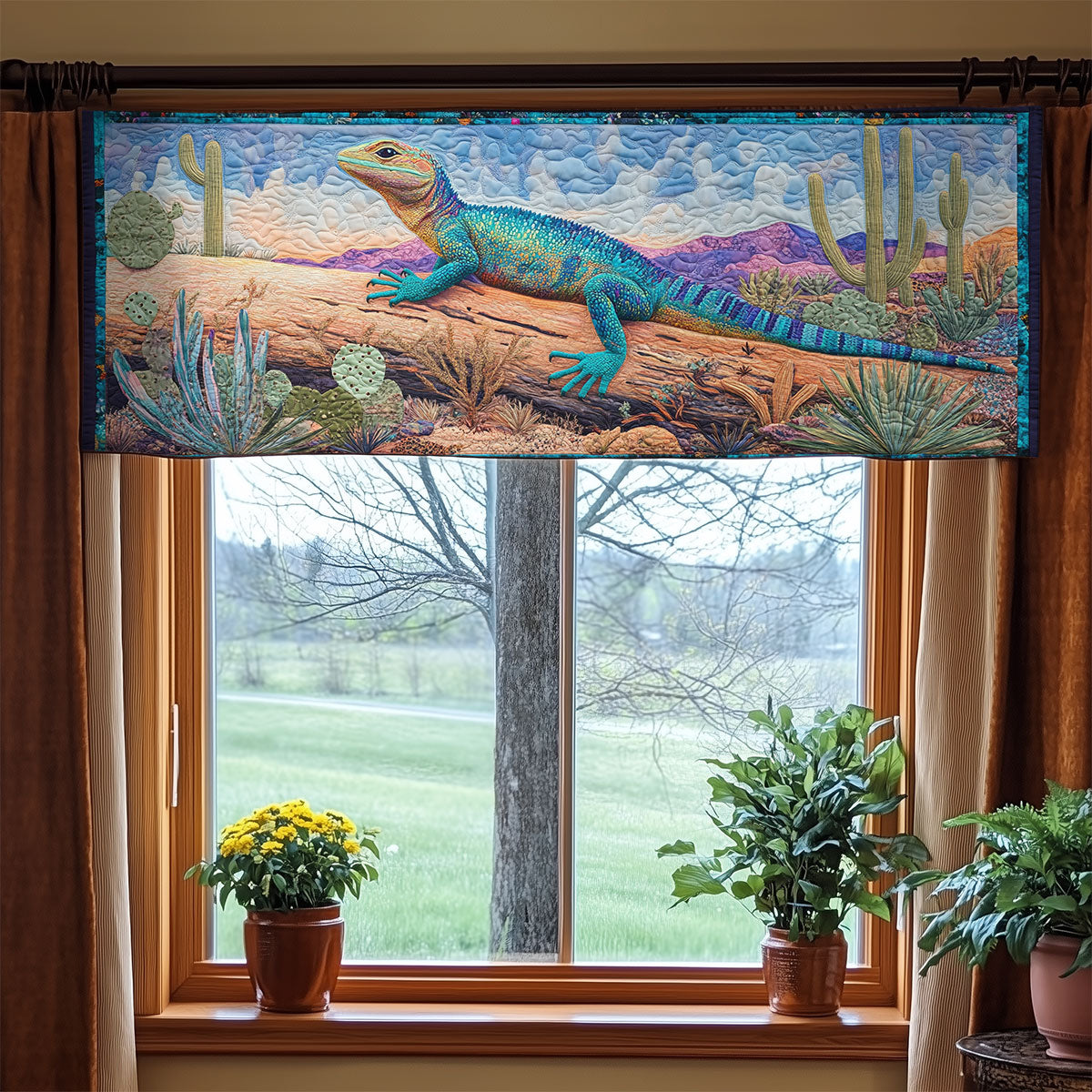 Vibrant Lizard WX1405048CL Quilted Valance