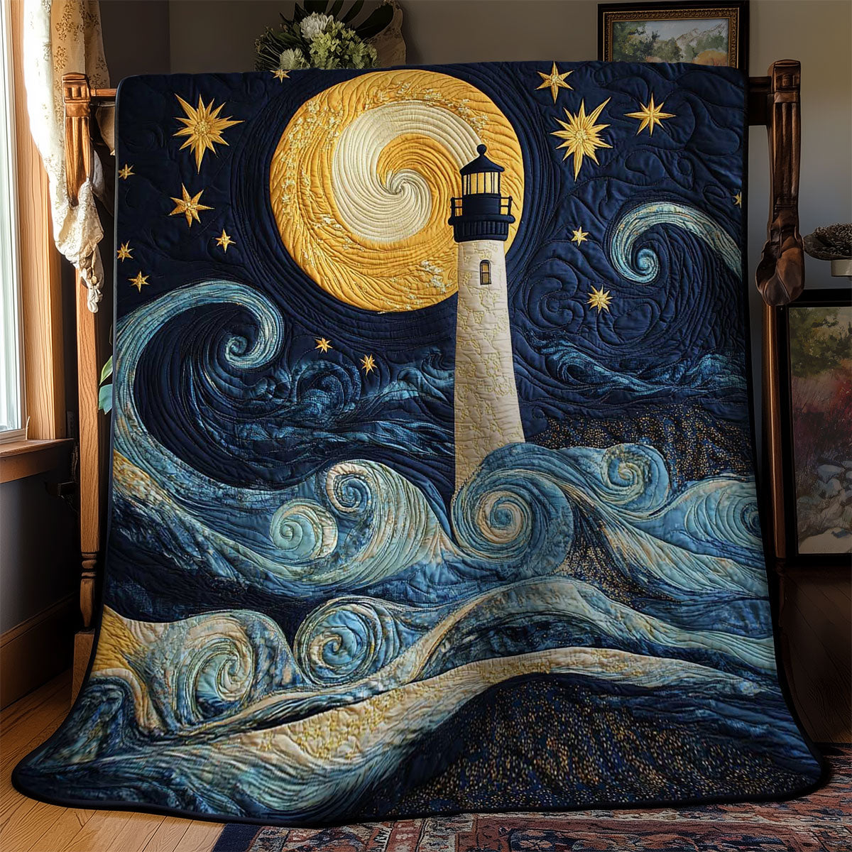 Moonlit Lighthouse WN1903154CL Quilt