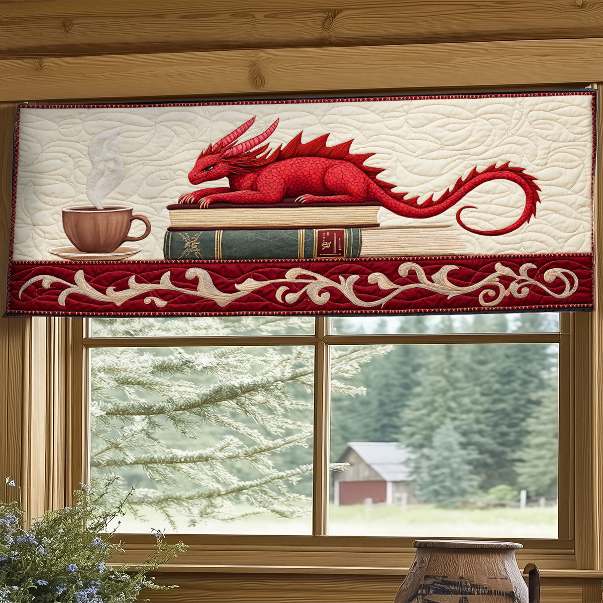 Red Dragon WY2504055CL Quilted Valance
