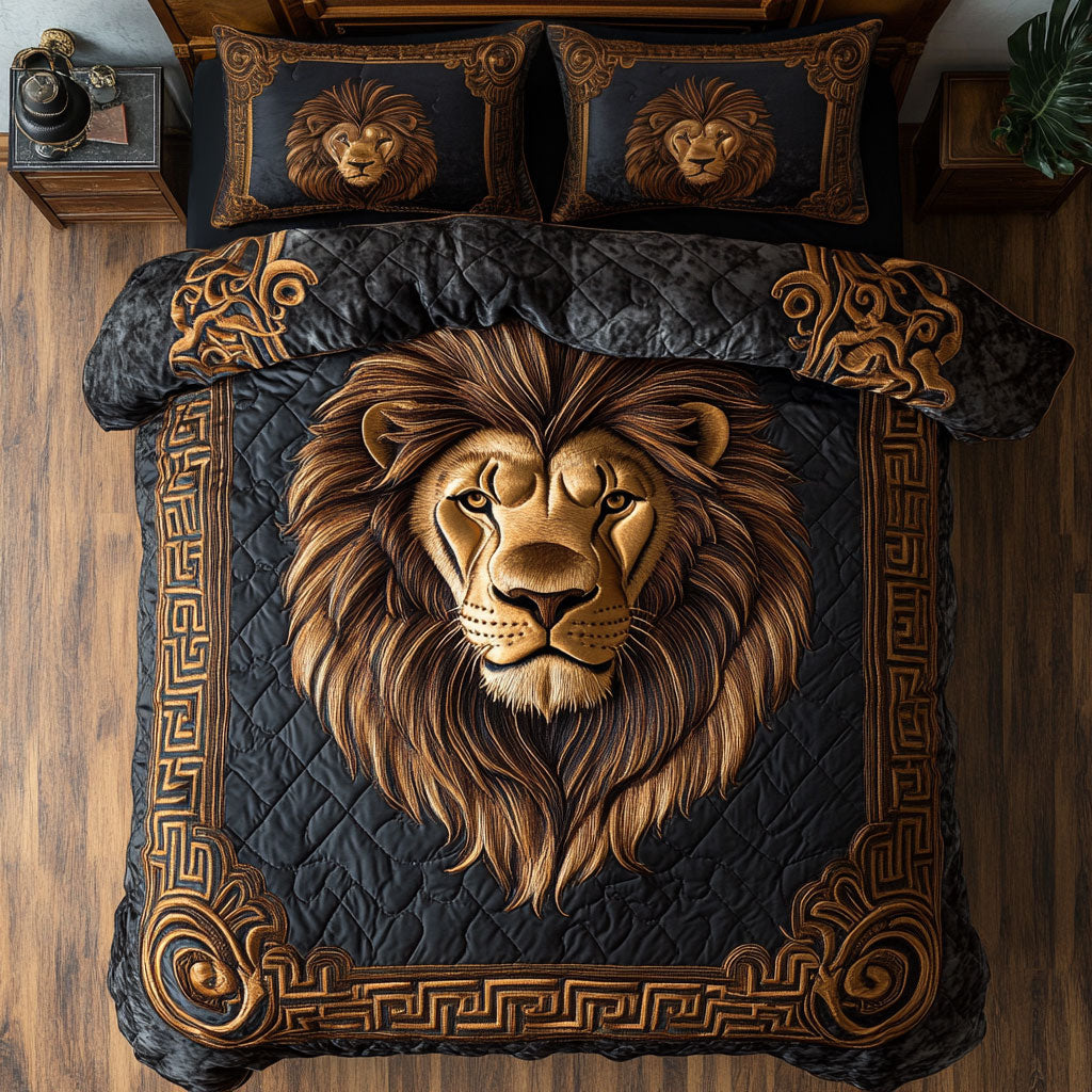 Thunder Lion WN1807097CL Quilted Bedding Set
