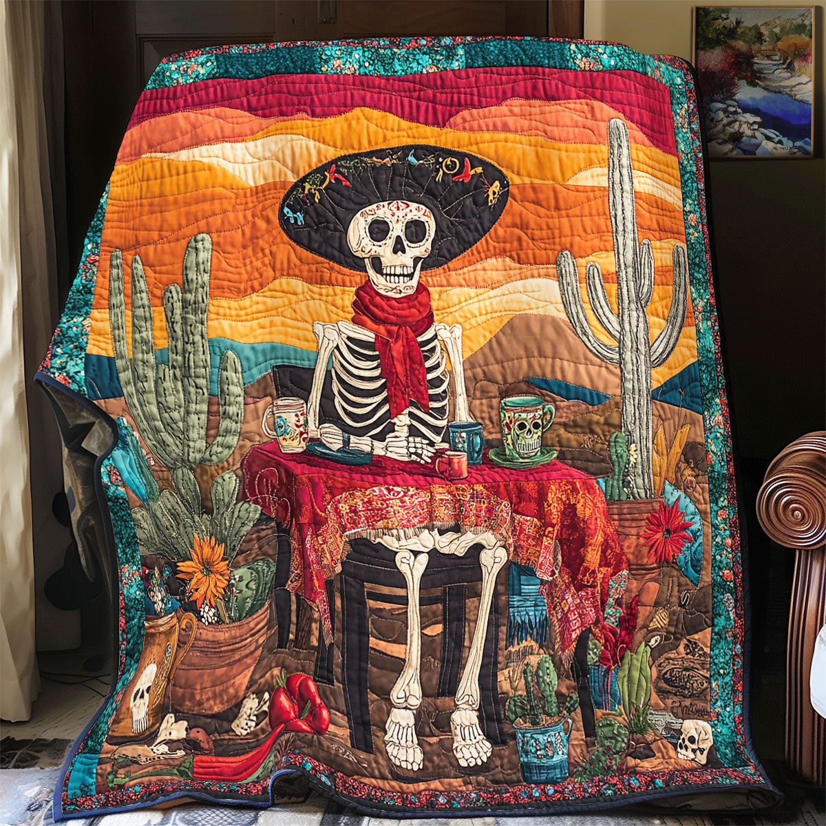 Cowboy Skull WX3105016CL Quilt