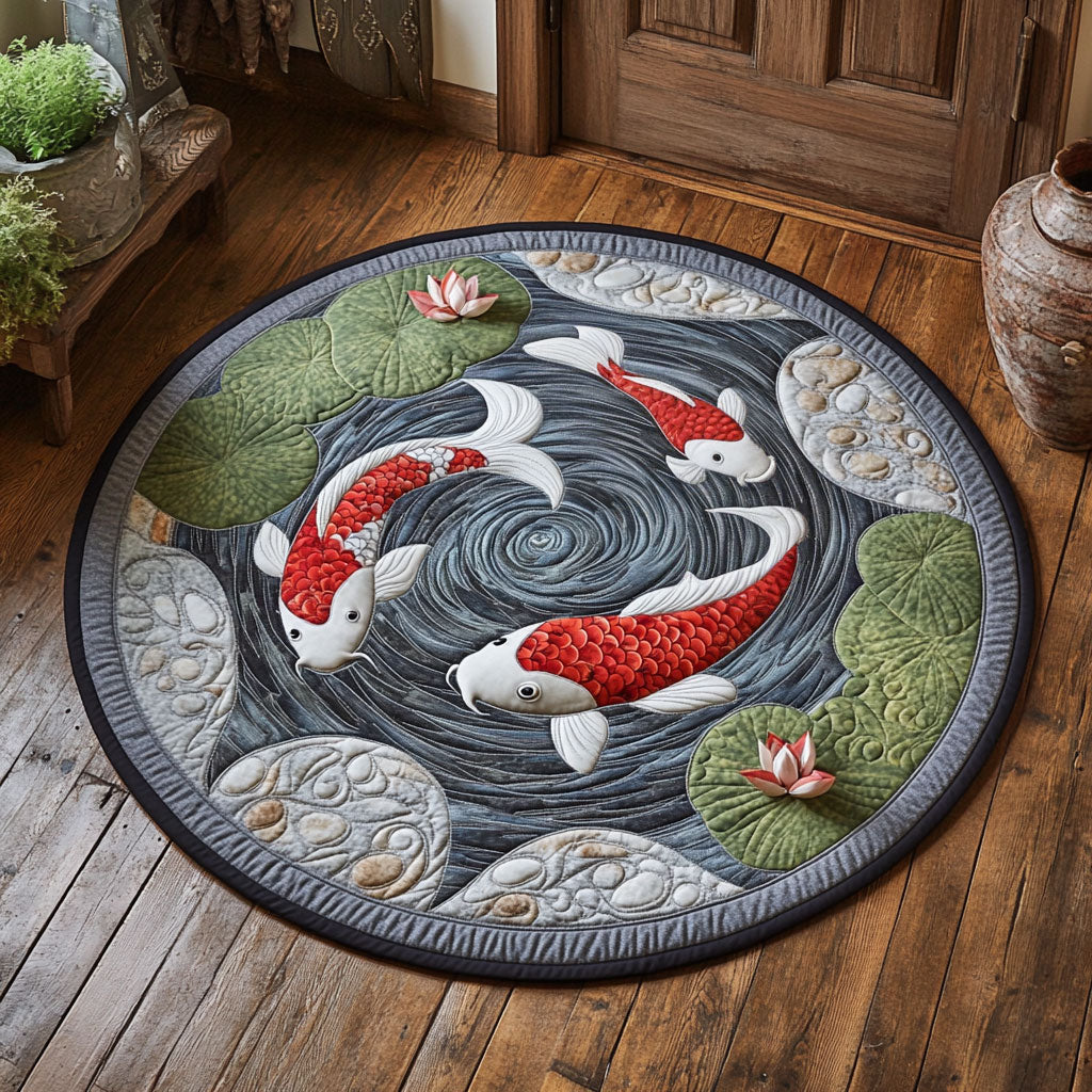 Whispering Water CP0410041CL Quilted Round Mat