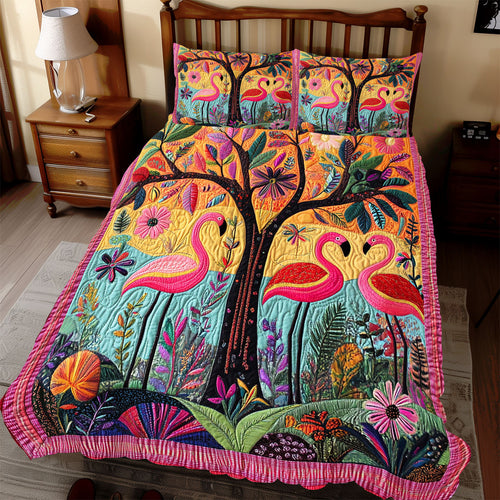 Pink Flamingo WX1112080CL Duvet Cover Set