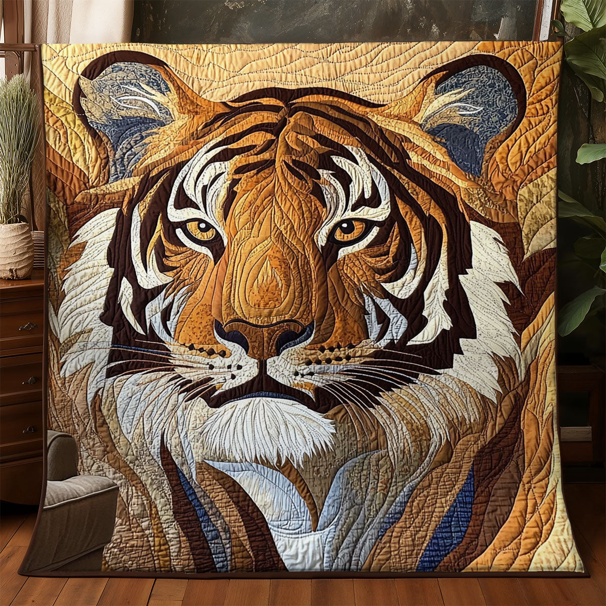 Tiger Portrait WX0805038CL Quilt