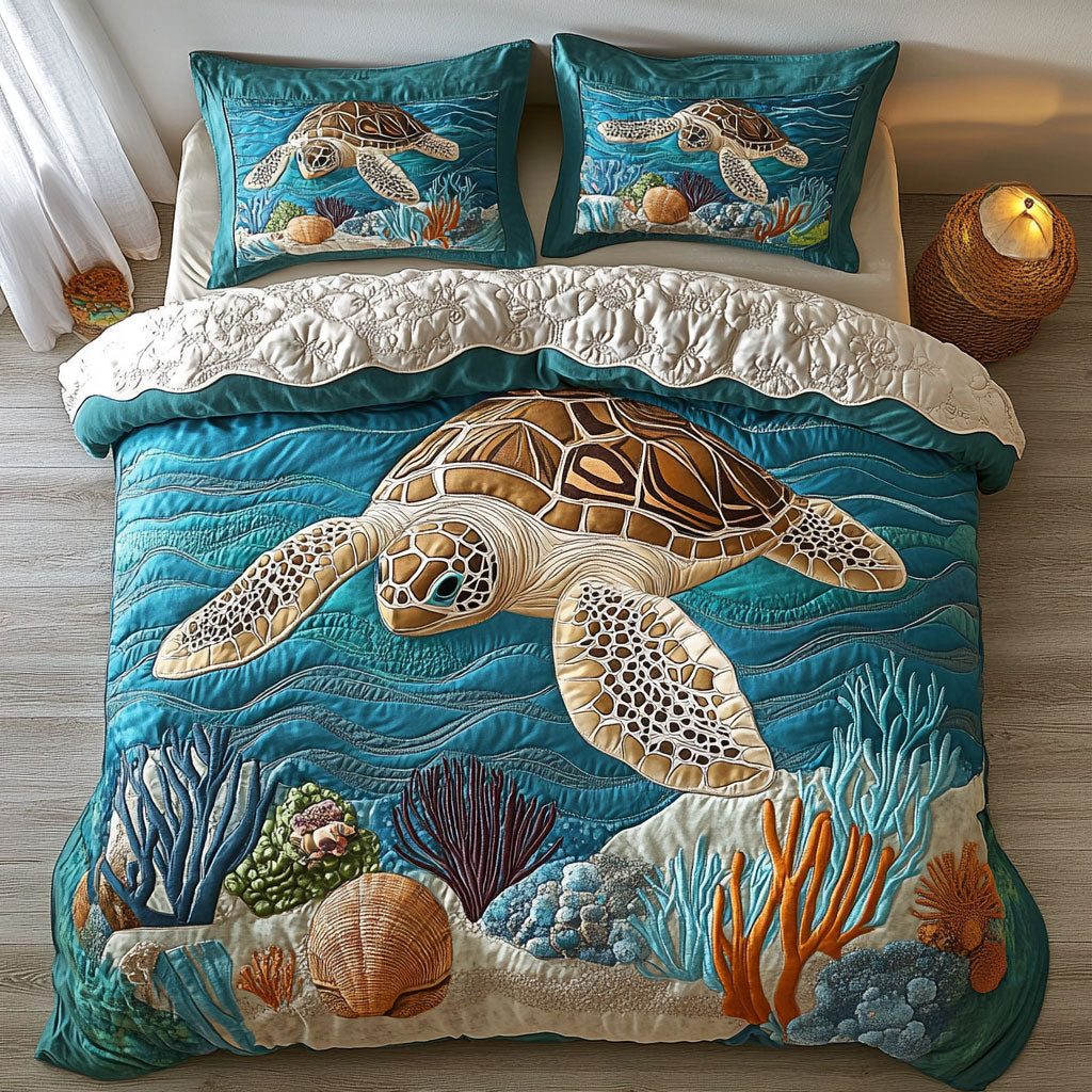 Underwater Turtle CP0110037CL Duvet Cover Set