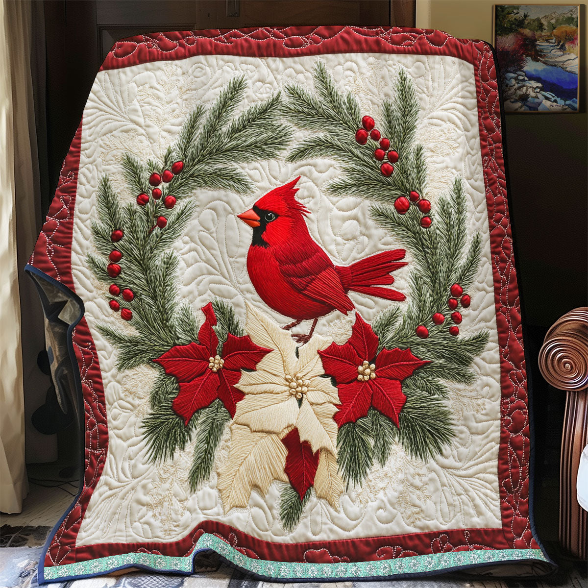 Glowing Cardinal WX2412021CL Quilt