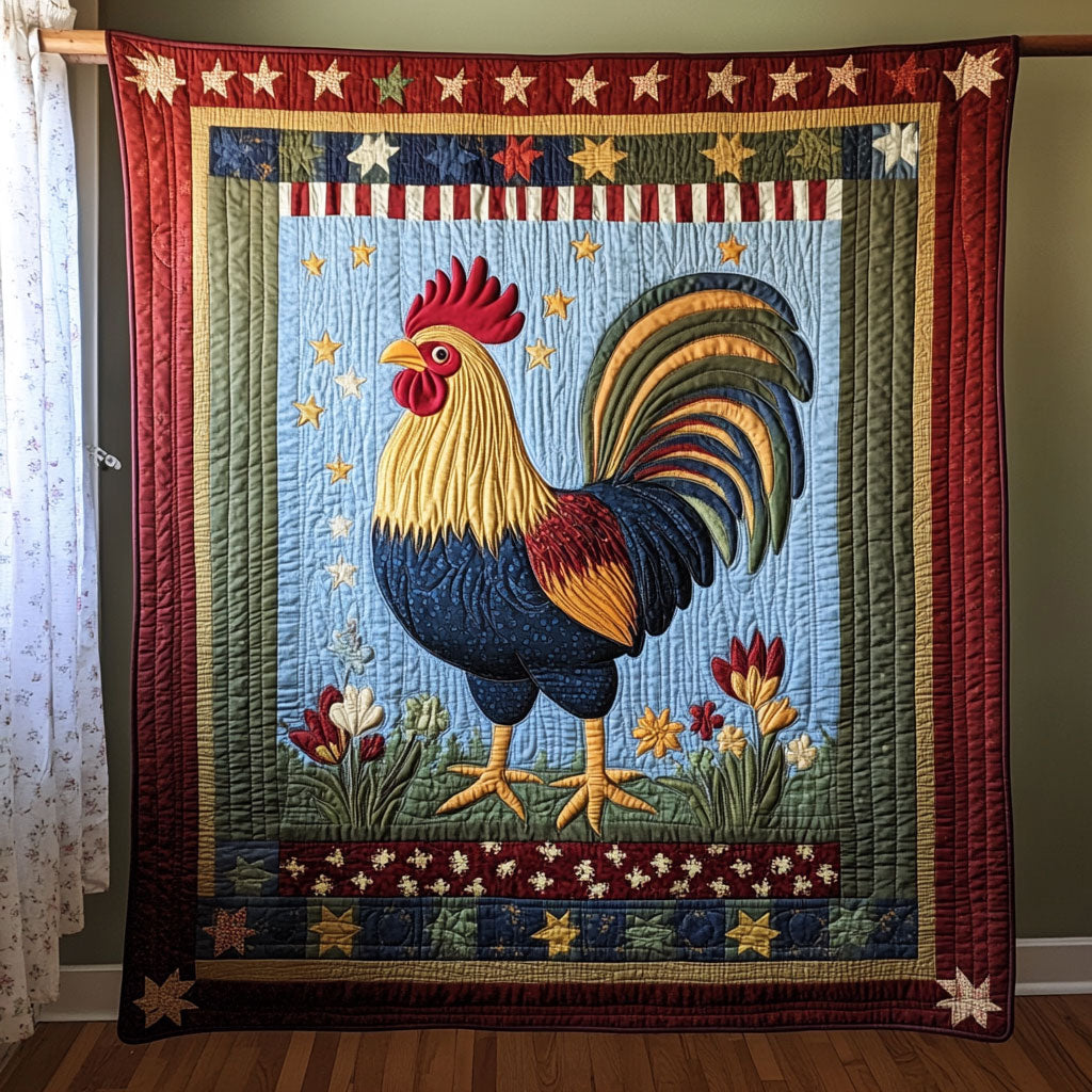 The Patriotic Roost WY2708030CL Quilt