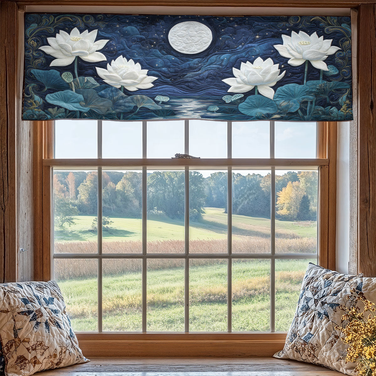 Lotus Flower WX1705015CL Quilted Valance