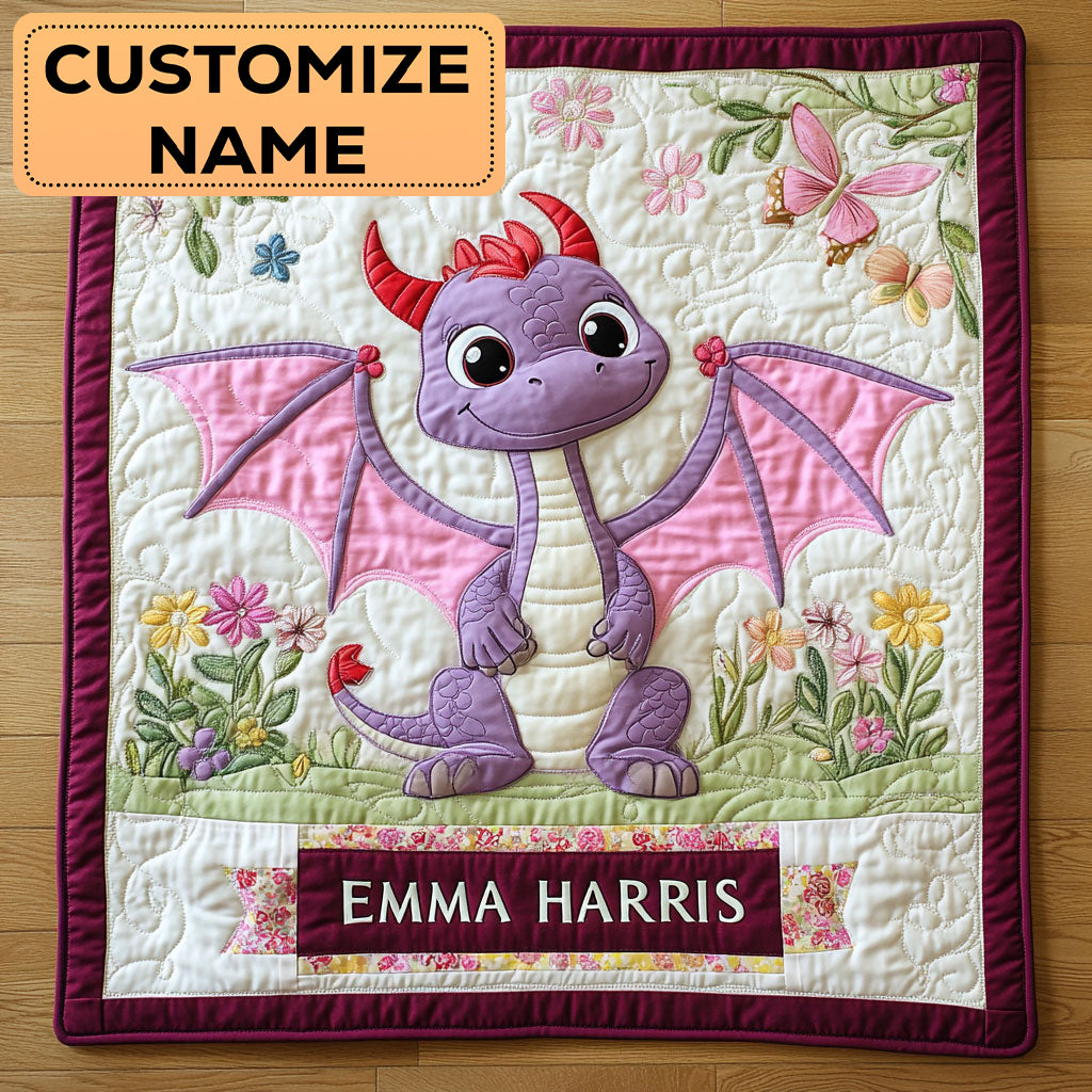 Dragon Love Hug CW1807005CL Personalized Baby Quilt