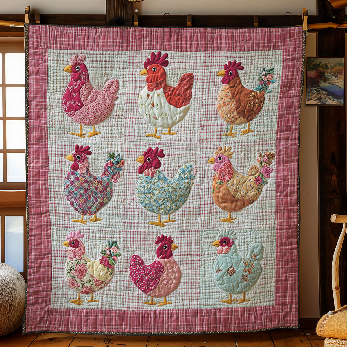 Cute Hen WY1701035CL Quilt