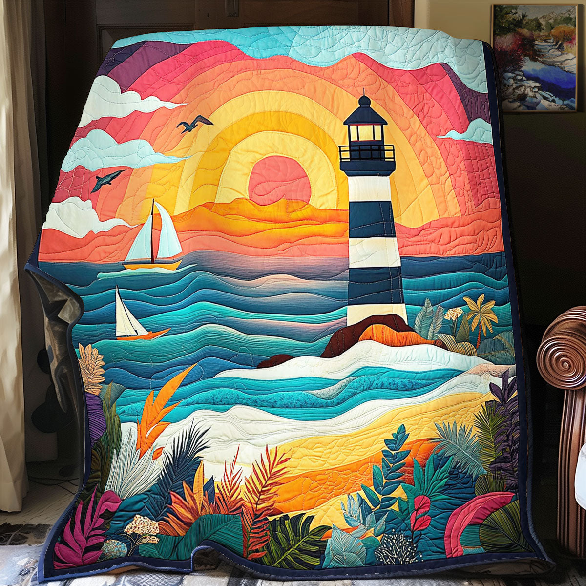 Sunset Beach WY2103060CL Quilt