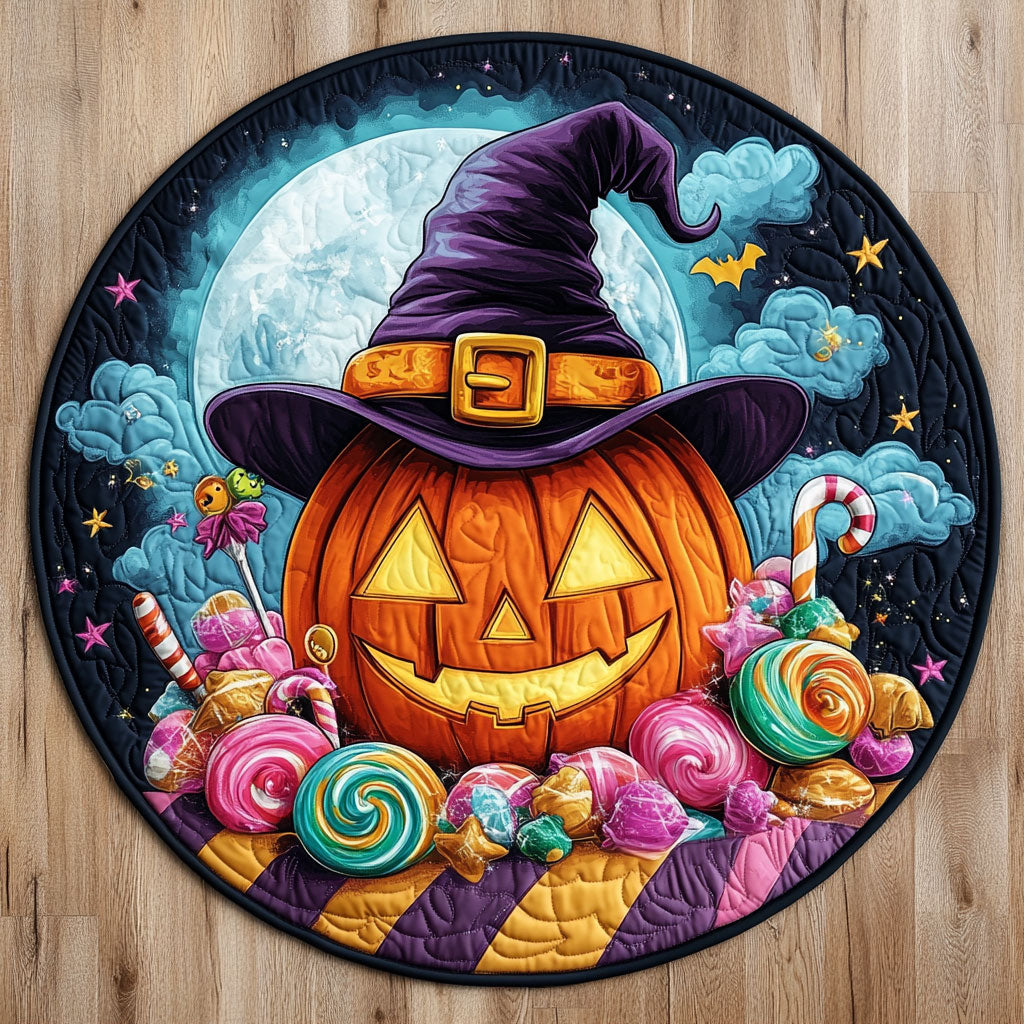 Trick or Treat CW0808010CL Quilted Round Mat
