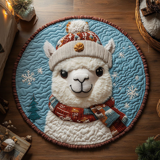 Cozy Llama CP1006041CL Quilted Round Mat