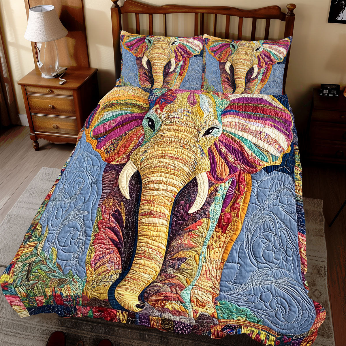 Elephant Portrait WX1212071CL Duvet Cover Set