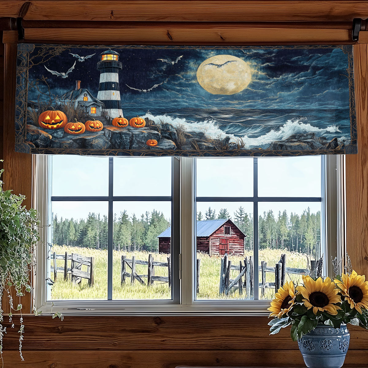 Moonlight Lighthouse WN2207069CL Quilted Valance
