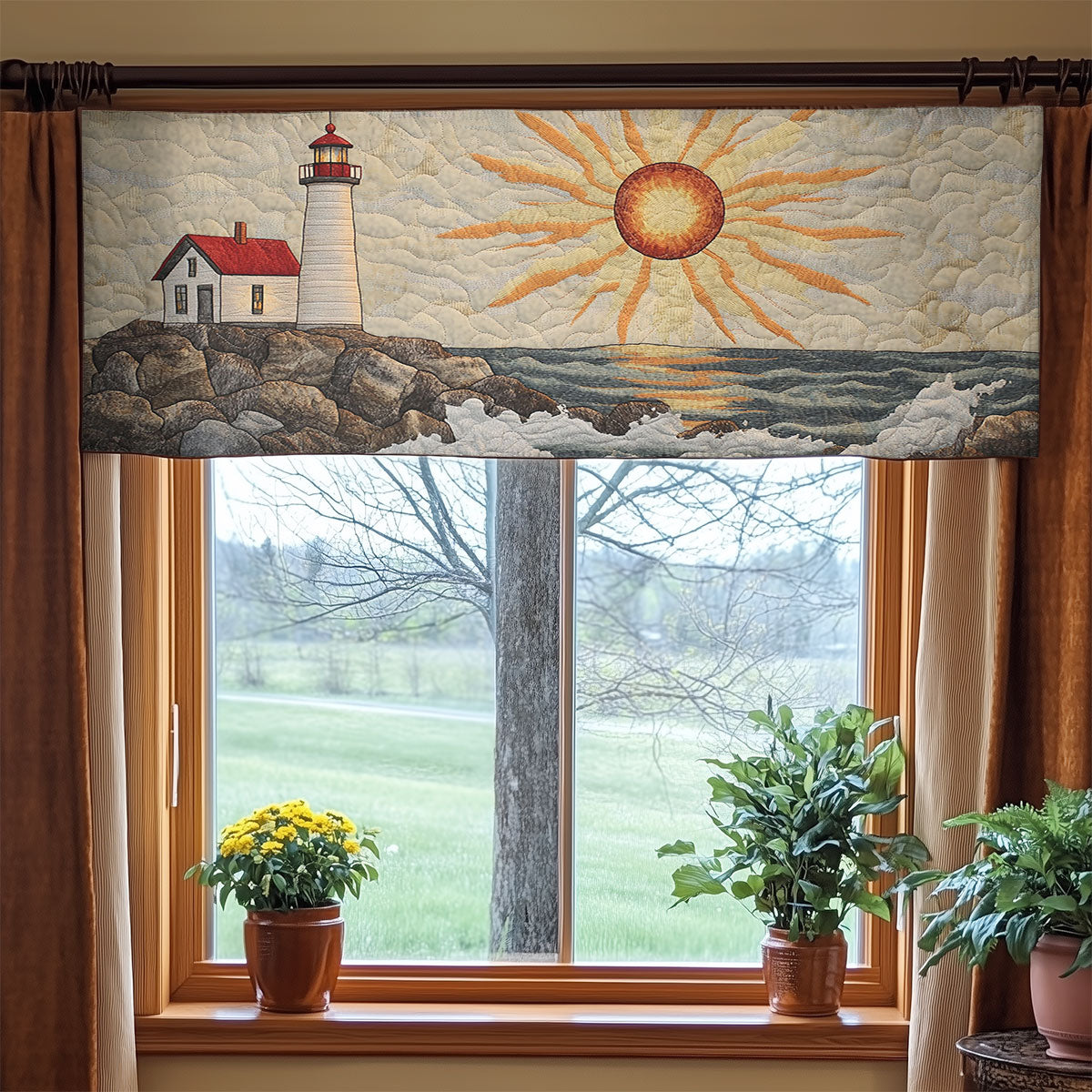 Cabinlight Lighthouse WN0408006CL Quilted Valance