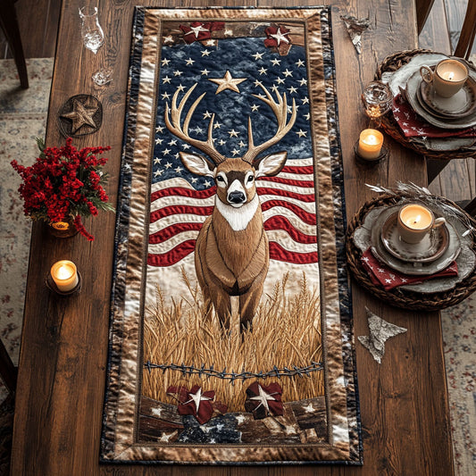 Deer Crown WN1106031CL Quilted Table Runner