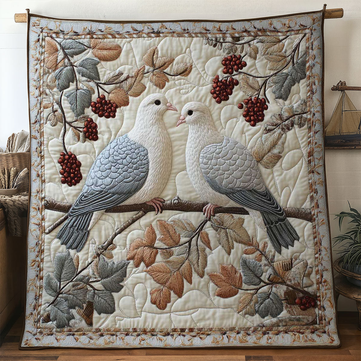 Autumn Doves WN2105001CL Quilt