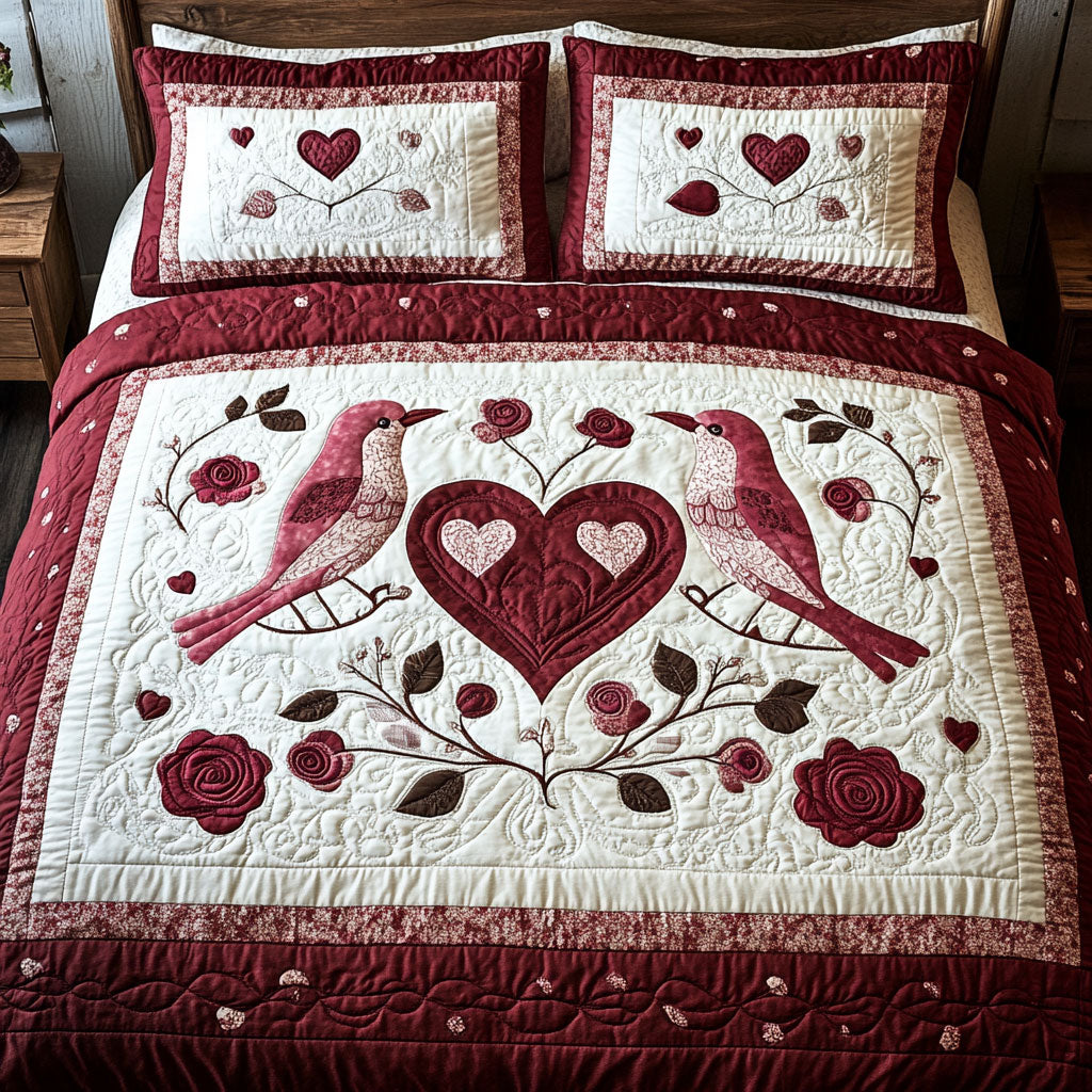 Couple Bird In Valentine WY1402054CL Duvet Cover Set