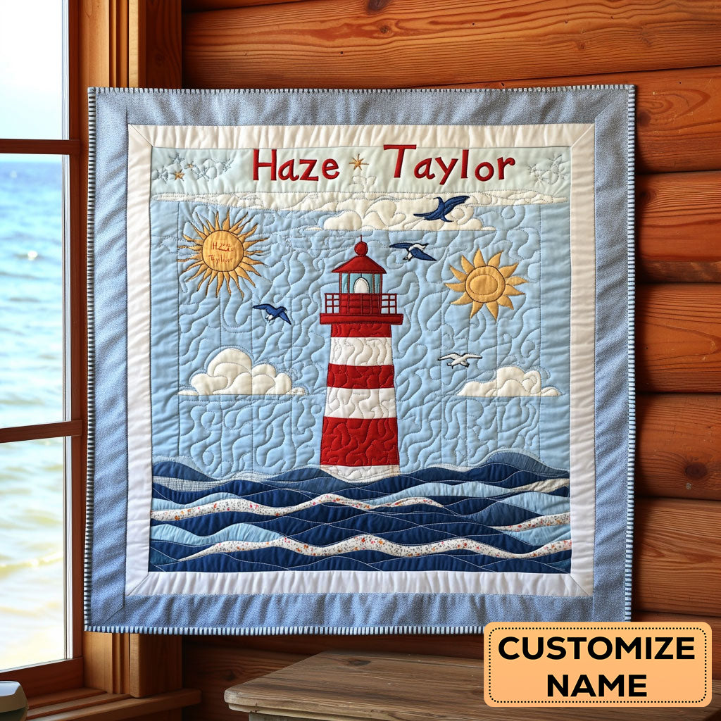 Little Lighthouse WN3107033CL Personalized Baby Quilt