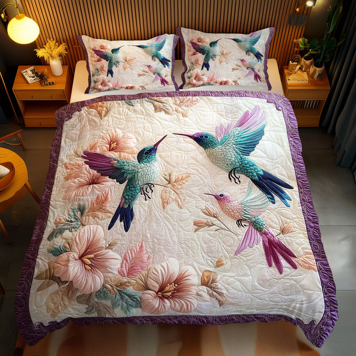Hummingbird Family WY2712104CL Duvet Cover Set