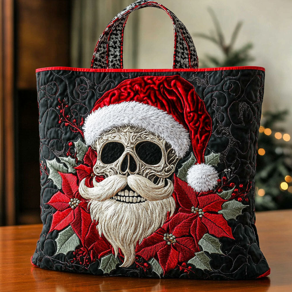 Skull Winter Light CW0810054CL Quilted Tote Bag