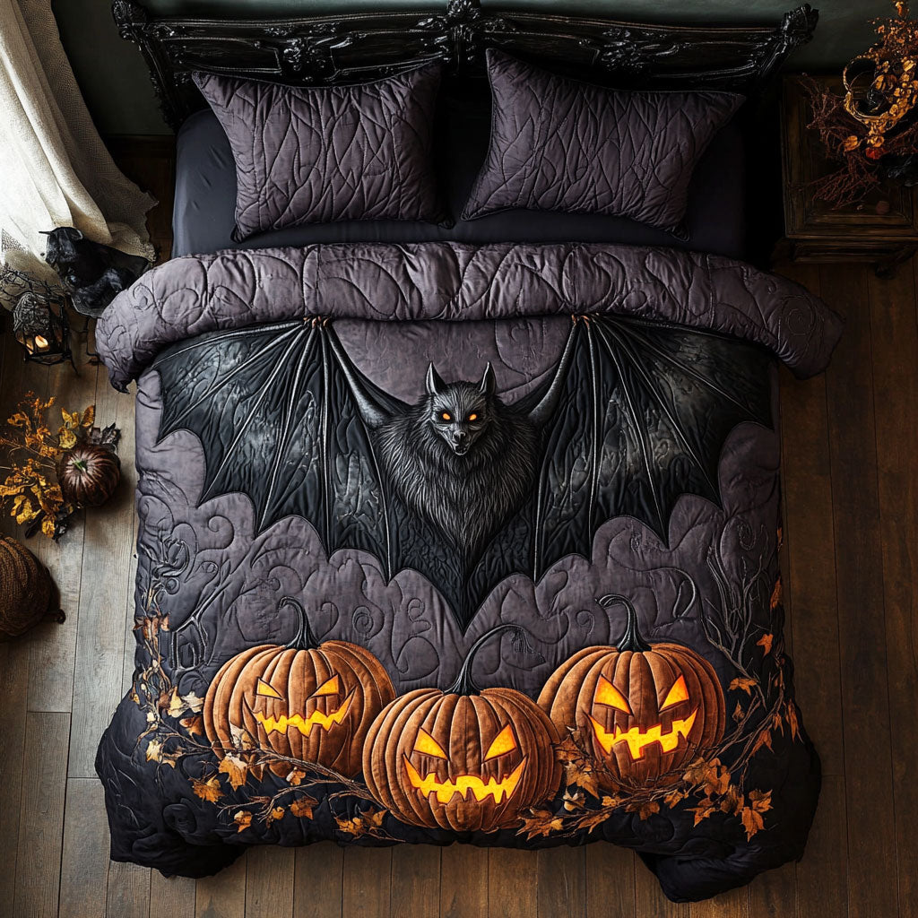 Mystic Pumpkin Bat CW2208016CL Duvet Cover Set
