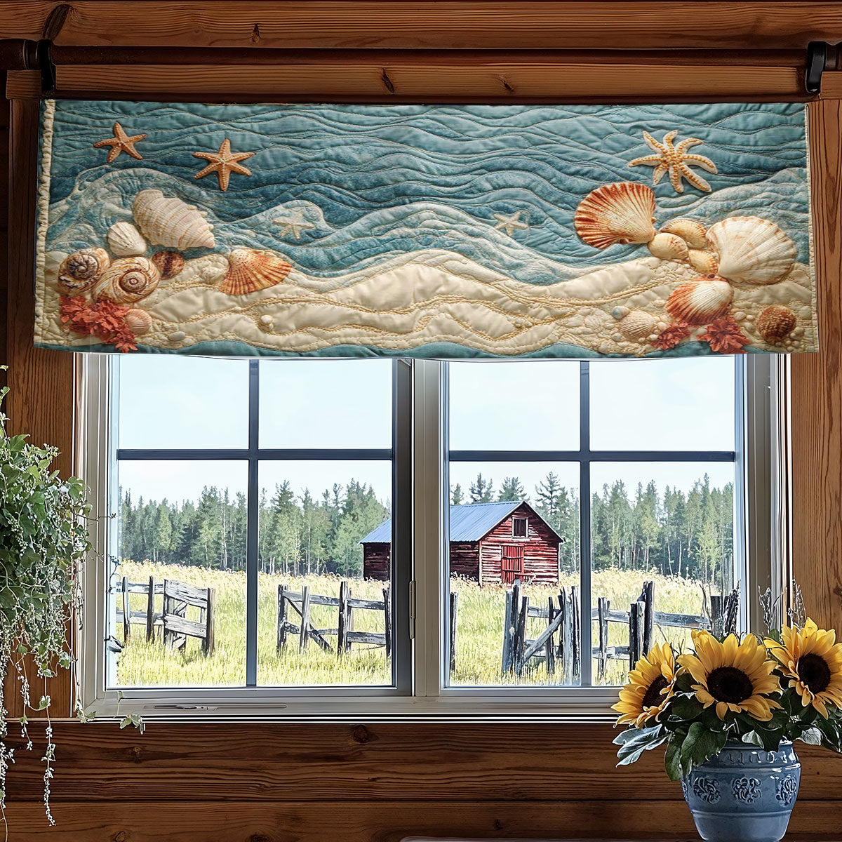 Tidal Whispers WN2003079CL Quilted Valance