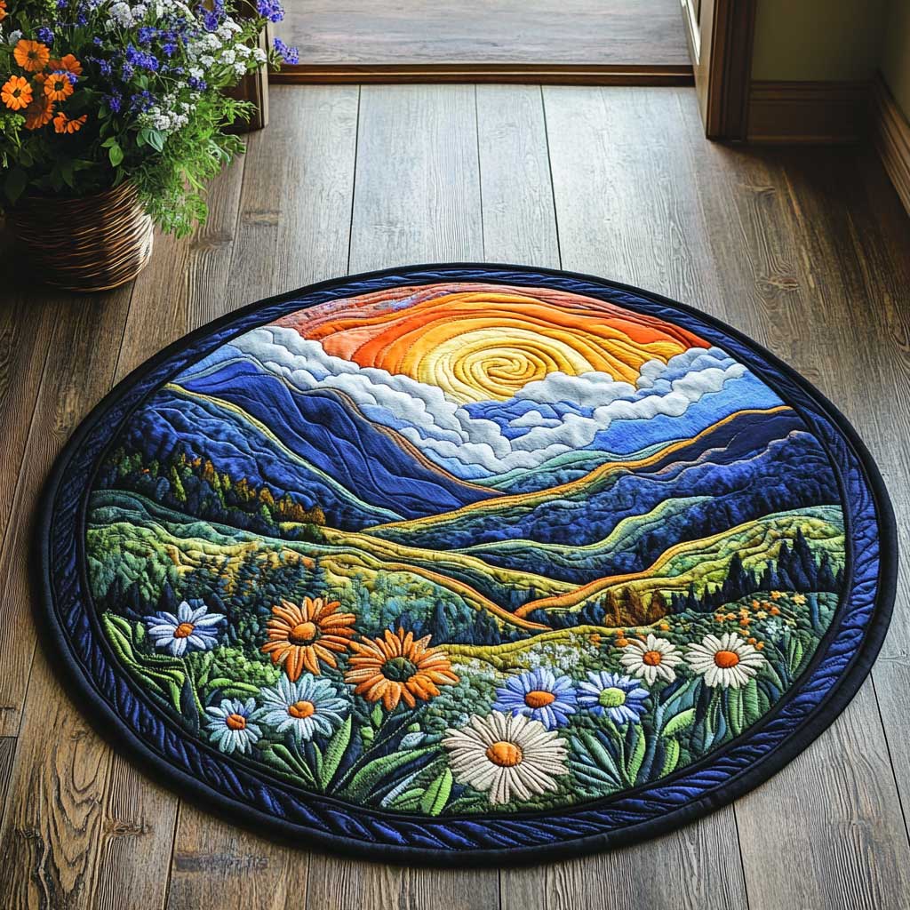 Brilliant Garden CQ1904010CL Quilted Round Mat