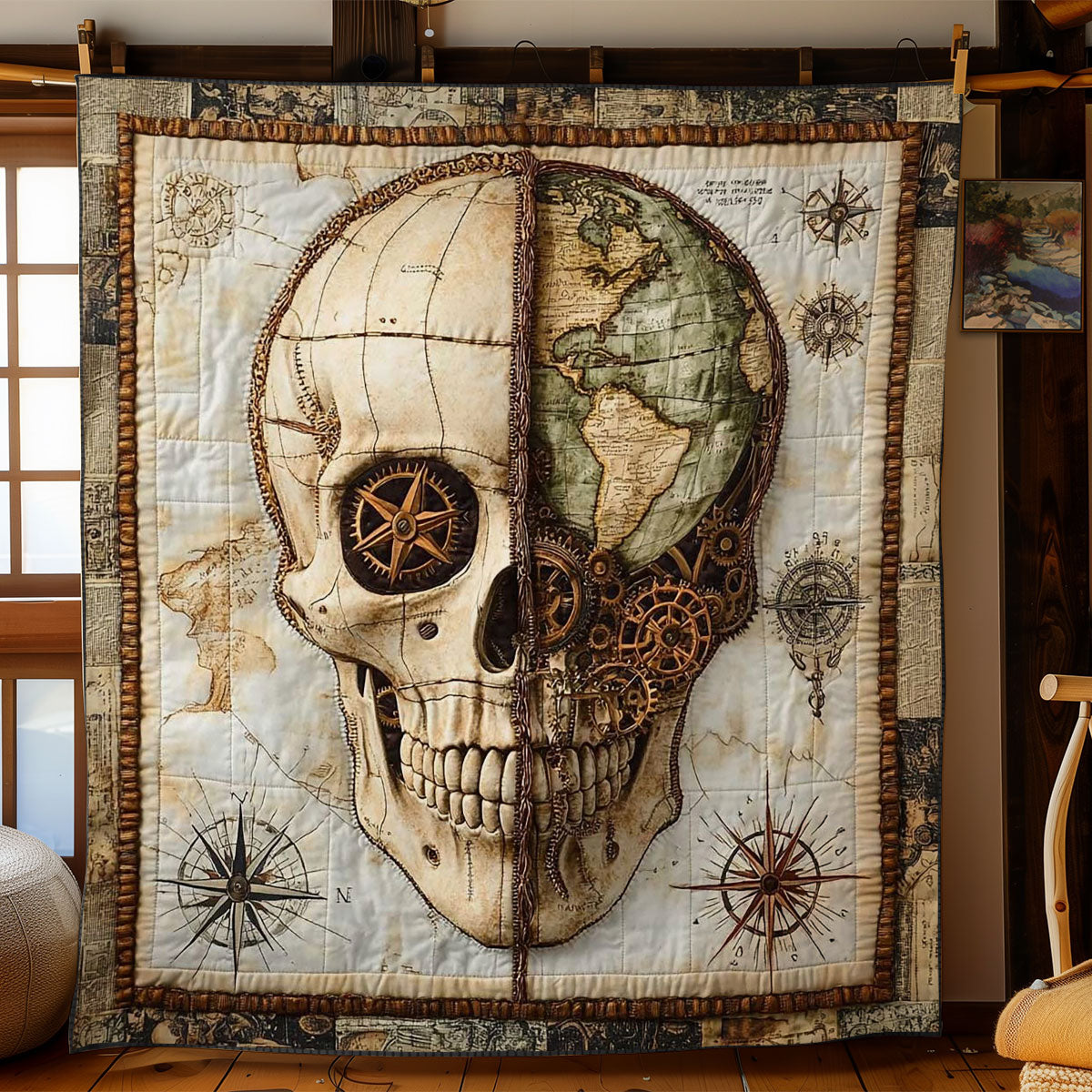 Nautical Skull WN1005045CL Quilt