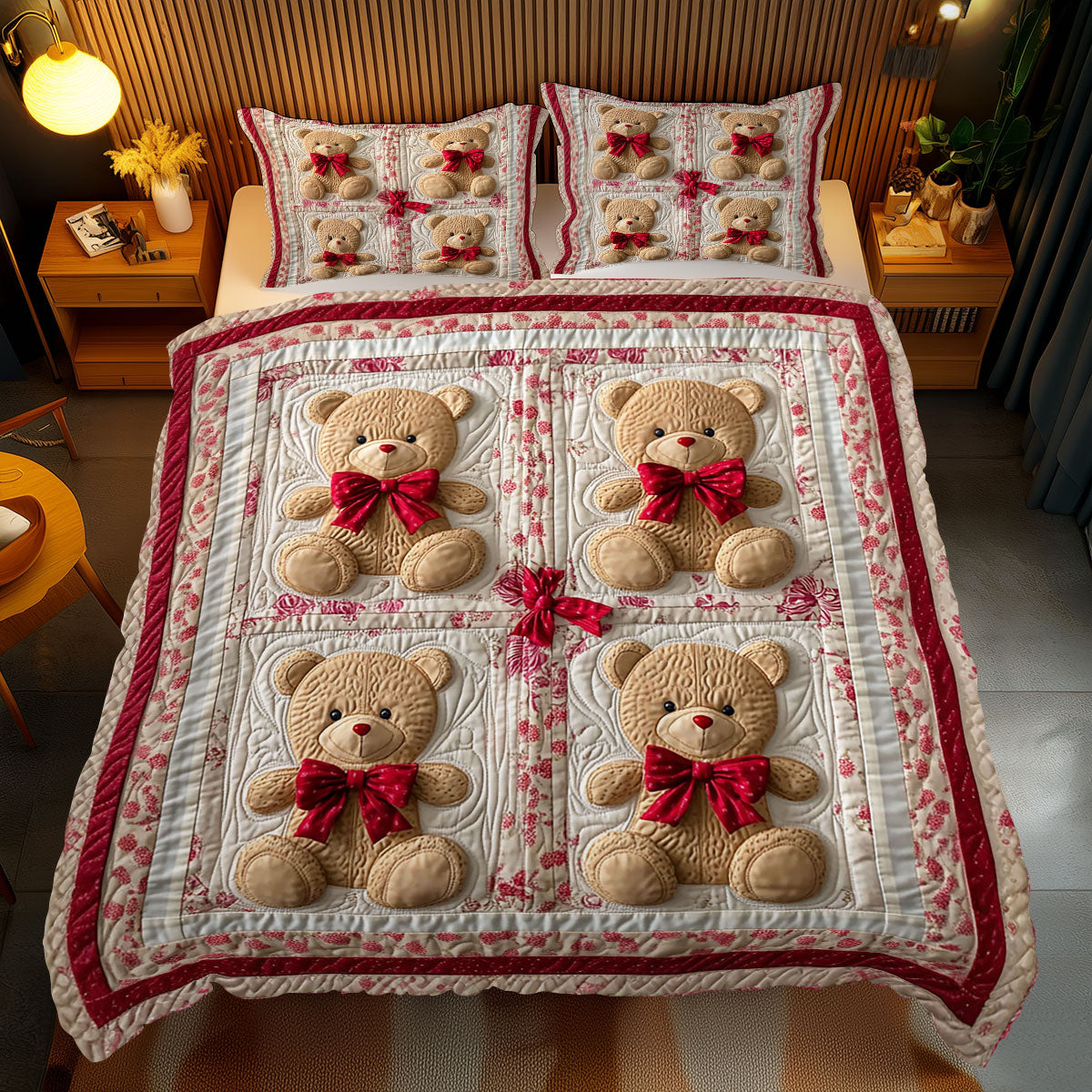 Lovely Teddy Bear WJ1012049CL Duvet Cover Set