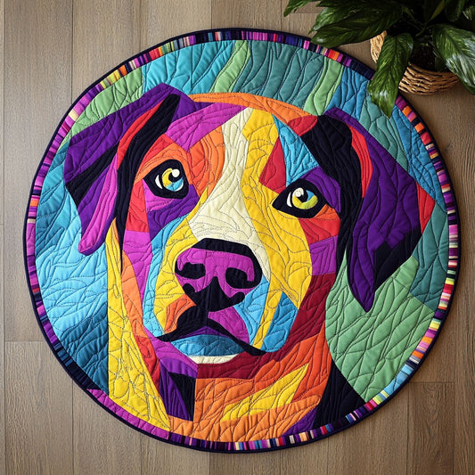 Rainbow Eyes CW1805047CL Quilted Round Mat