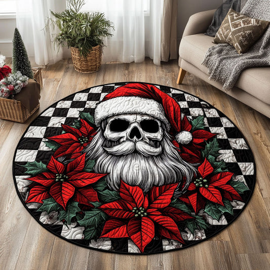 Christmas Skull CW0810029CL Quilted Round Mat