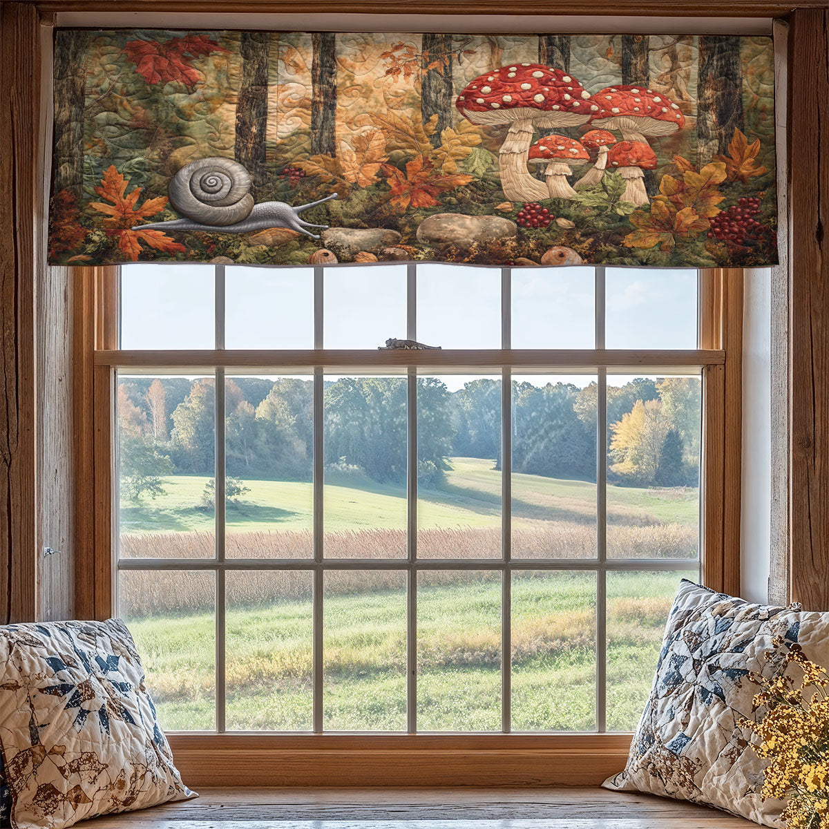 Mushroom Forest WX2205042CL Quilted Valance